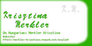 krisztina merkler business card